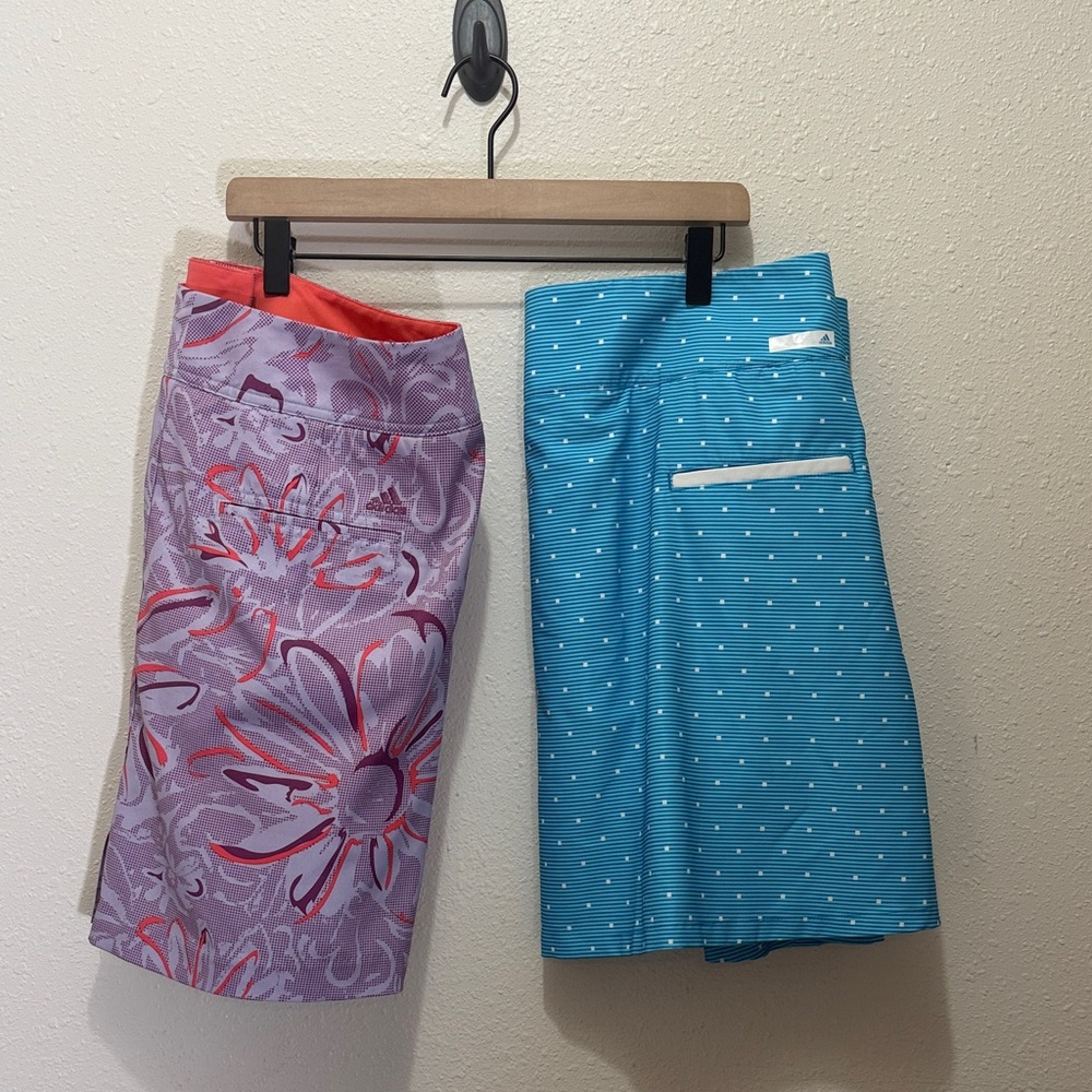 Adidas Floral and Polka Dot Skirts, Size 12